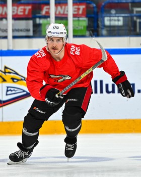 Раскатка «Авангарда» перед матчем в Магнитогорске