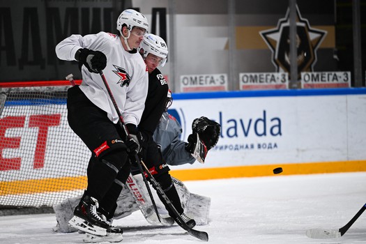 Тренировка «Авангарда» перед матчем во Владивостоке