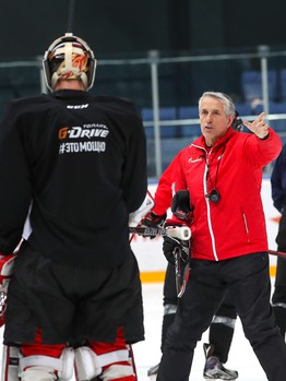 Раскатка «Авангарда» перед матчем с «Витязем»