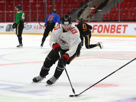 Раскатка «Авангарда» перед матчем с «Витязем»