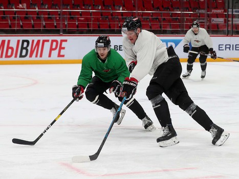 Раскатка «Авангарда» перед матчем с «Нефтехимиком»