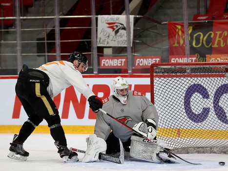Раскатка «Авангарда» перед матчем с «Витязем»