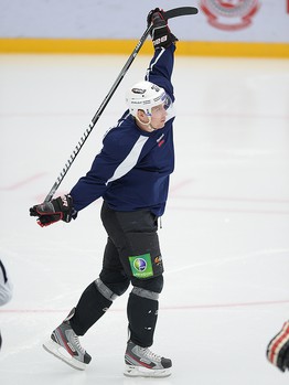 Раскатка "Авангарда" перед матчем с "Витязем"  5 января 2014 г.