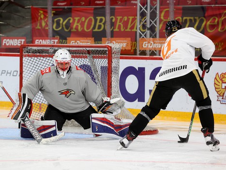 Раскатка «Авангарда» перед матчем со «Спартаком»