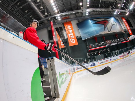 Раскатка «Авангарда» перед матчем с «Северсталью»