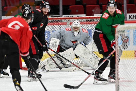 Раскатка «Авангарда» перед матчем с «Локомотивом»