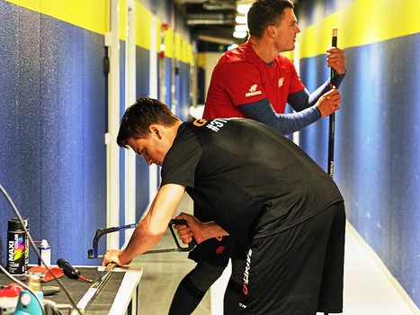 Первая тренировка "Авангарда" на сборе в Финляндии