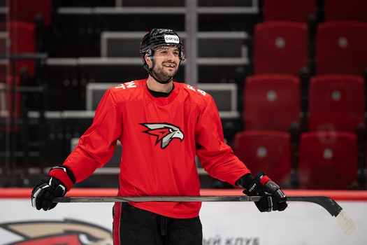 Раскатка «Авангарда» перед матчем с «Витязем»