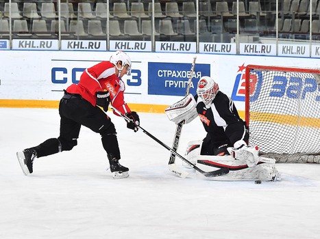 Раскатка "Авангарда" перед выездным матчем с "Металлургом" Нк