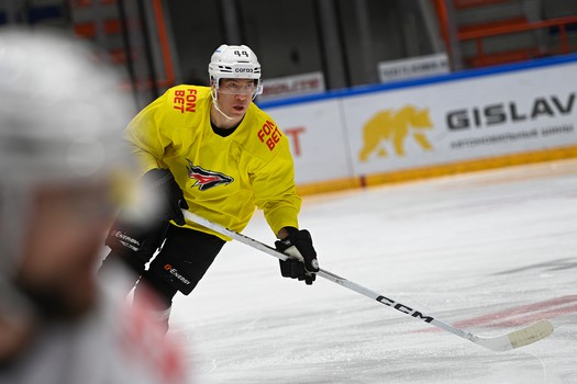 Тренировка «Авангарда» перед матчем в Хабаровске