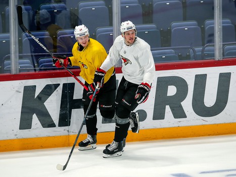 Раскатка «Авангарда» перед выездным матчем с «Йокеритом»