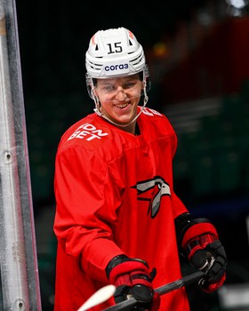 Раскатка «Авангарда» перед матчем в Казани