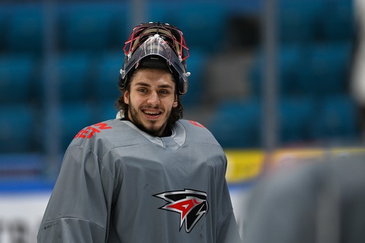 Тренировка «Авангарда» перед матчем в Астане