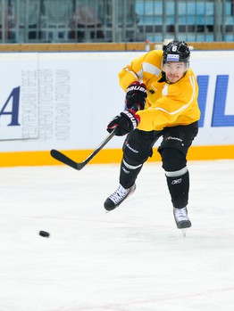 Раскатка "Авангарда" перед домашним матчем со "Спартаком"