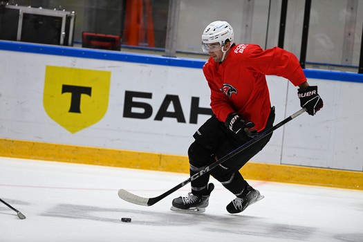 Тренировка «Авангарда» перед матчем в Хабаровске