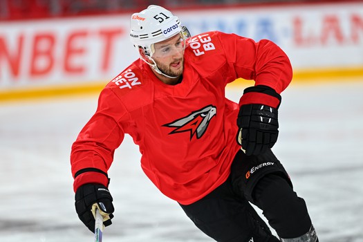 Раскатка «Авангарда» перед матчем в Екатеринбурге