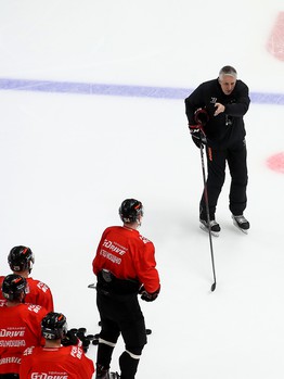 Раскатка «Авангарда» перед матчем с рижским «Динамо»