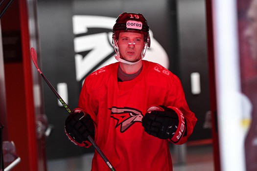 Раскатка «Авангарда» перед матчем с московским «Динамо»