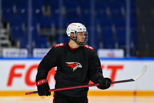 Раскатка «Авангарда» перед матчем в Уфе