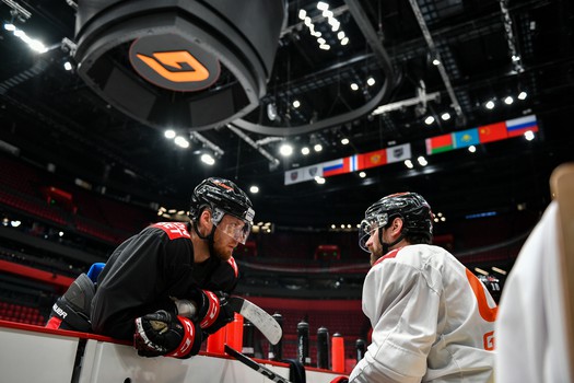 Тренировка «Авангарда» перед матчем с «Адмиралом»