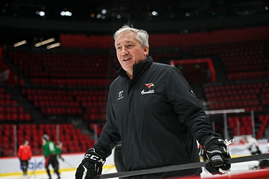 Тренировка «Авангарда» перед матчем с «Автомобилистом»