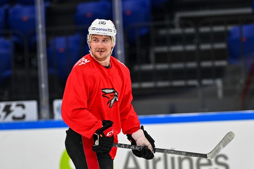 Раскатка «Авангарда» перед матчем в Новосибирске