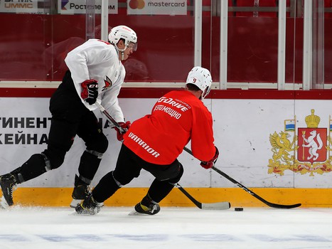 Раскатка «Авангарда» перед выездным матчем с «Автомобилистом»