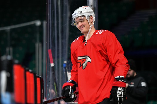 Раскатка «Авангарда» перед матчем в Казани