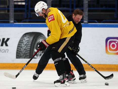 Тренировка «Авангарда» перед вторым матчем серии в Магнитогорске