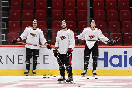 Раскатка «Авангарда» перед матчем с «Автомобилистом»