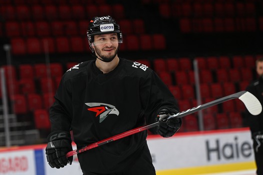 Тренировка «Авангарда» перед матчем с московским «Динамо»