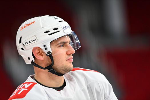 Раскатка «Авангарда» перед матчем в Екатеринбурге