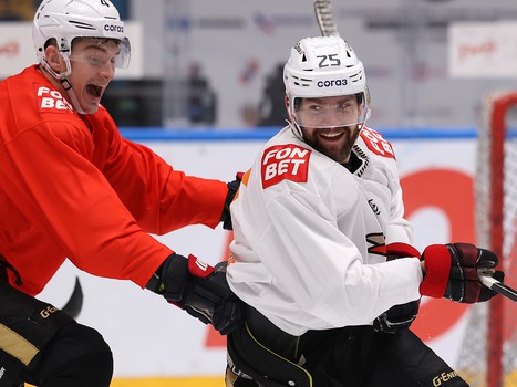 Раскатка «Авангарда» перед матчем в Сочи