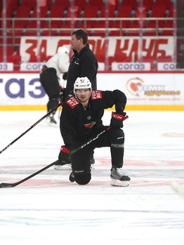 Тренировка «Авангарда» перед четвёртым матчем серии с «Автомобилистом»