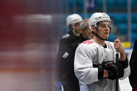 Раскатка «Авангарда» перед матчем в Астане