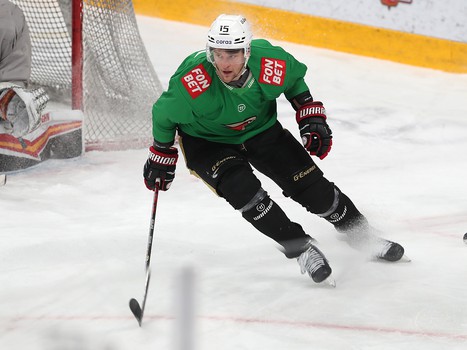 Тренировка «Авангарда» перед первым матчем серии в Магнитогорске