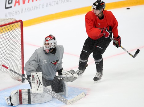 Раскатка «Авангарда» перед матчем с «Сибирью»