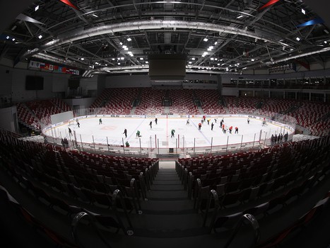 Раскатка «Авангарда» перед матчем в Челябинске