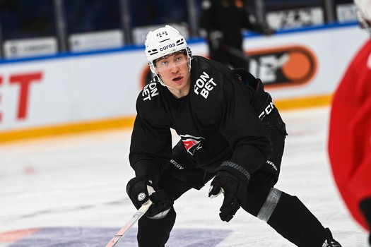 Тренировка «Авангарда» перед матчем в Новосибирске