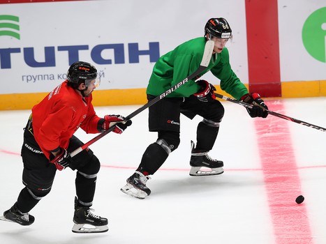 Раскатка «Авангарда» перед матчем с «Сибирью»