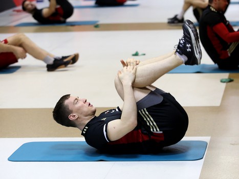 Раскатка «Авангарда» перед матчем с рижским «Динамо»