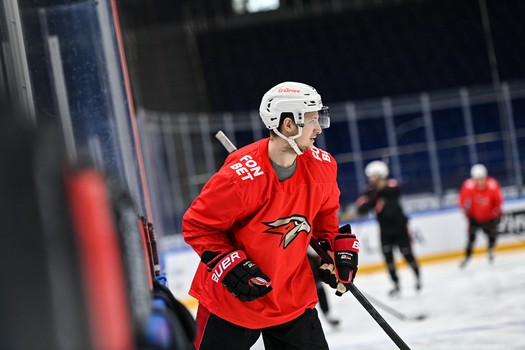 Раскатка «Авангарда» перед третьим матчем серии с «Сибирью» в Новосибирске