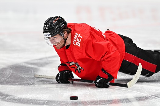 Раскатка «Авангарда» перед матчем с «Автомобилистом»