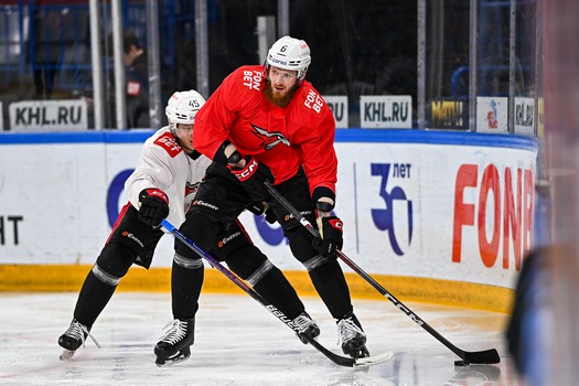 Раскатка «Авангарда» перед матчем в Магнитогорске