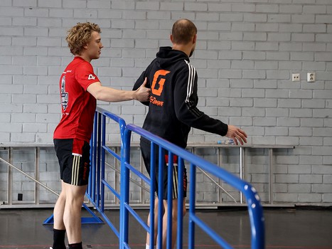 Тренировка «Авангарда» перед вторым матчем серии с «Ак Барсом»