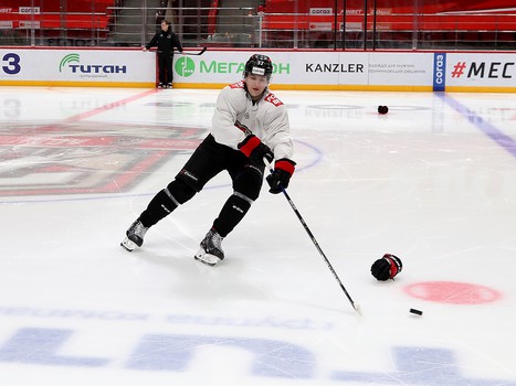 Раскатка «Авангарда» перед матчем с «Нефтехимиком»