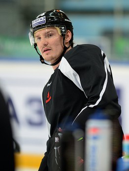 Раскатка "Авангарда" перед матчем с "Нефтехимиком" 1 ноября 2013