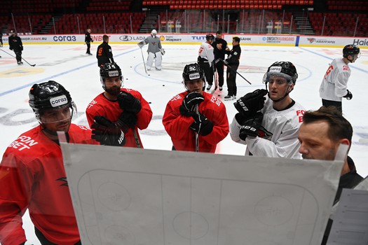 Раскатка «Авангарда» перед матчем с «Салаватом Юлаевым»