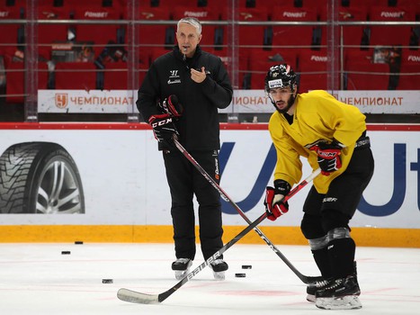 Раскатка «Авангарда» перед матчем с «Салаватом Юлаевым»
