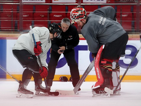 Раскатка «Авангарда» перед матчем против СКА